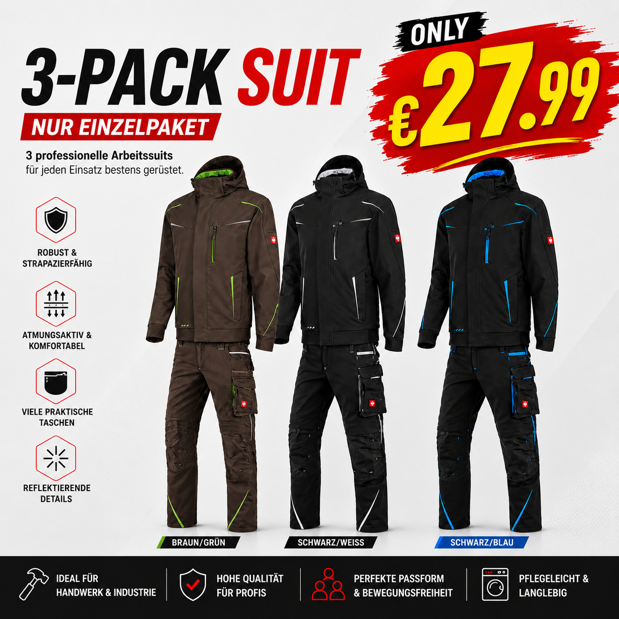 👍3er Set nur - Farbe 1